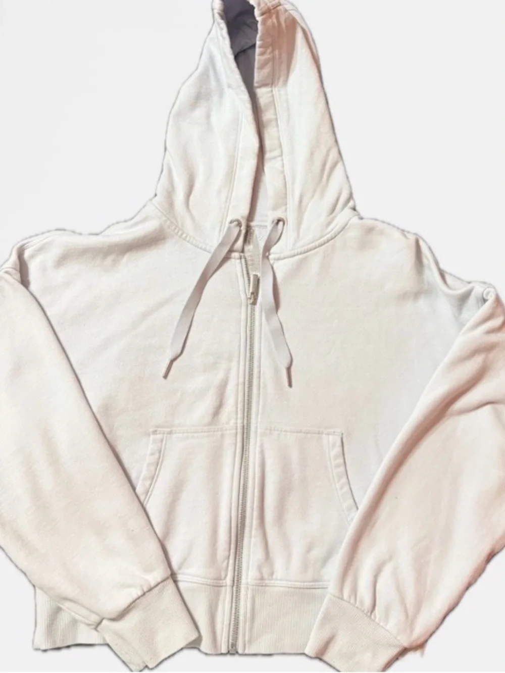 Calvin Klein Kids Zip-Up Hooded Sweatshirt in Light Grey